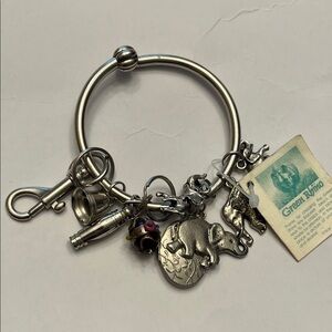 Silver Charm key bracelet